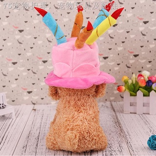 ❖∈○Pet Cat Dog Happy Birthday Hat Cake Amp Candles Design Party (6)