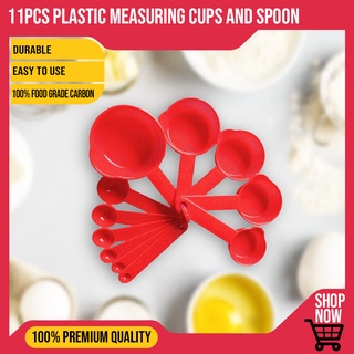 11 pcs Plastic Measuring Cups and Spoon / Measuring Cups Set / Measuring Spoon Set Kitchen Tool