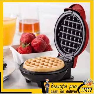 Mini Electric Waffle Maker Non-Stick Pan Circular Bakeware Pancake Cookies Breakfast Machine Portabl
