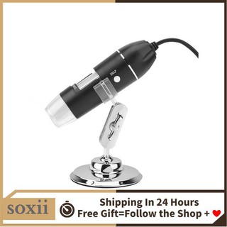 ☾❀【HOT】 Soxii LED Microscope 50X-500X 2MP USB Magnifier for Computer with Professional