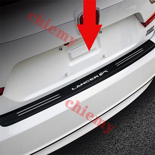 Mitsubishi Lancer EX Logo Carbon Fiber 5D Universal Car Door Sill Protector Sticker Trunk Decoration 90cm (QMCW5-SL-04-HB)