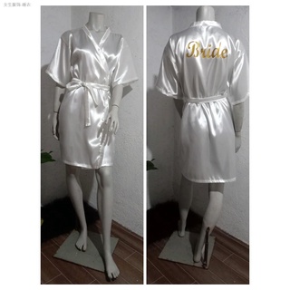 ▼¤◕Wedding robe with monogram bridal satin robe for bride and bridesmaid