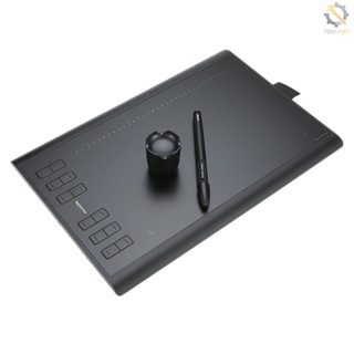 Huion Graphic Drawing Tablet Micro USB New 1060PLUS with Memory Card 12 Express Keys Digital Painting Rechargeable Pen