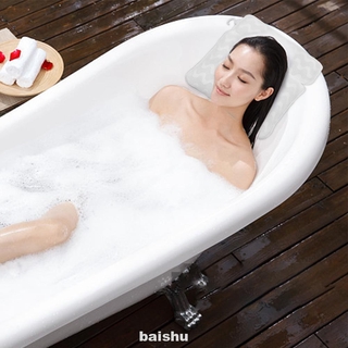 Solid Home Hotel Washable With Suction Cups Luxury Spa 3D Air Mesh Bathtub Pillow i5eV