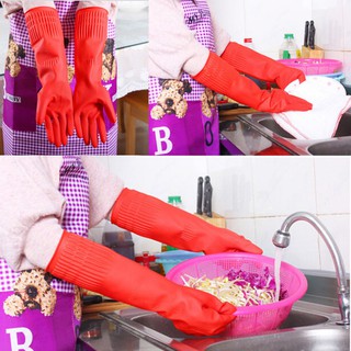 Rubber Dish Washing Cleaning Long Household Kitchen Gloves
