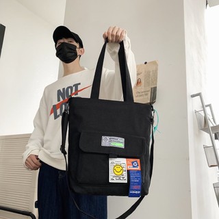 Korean Casual Simple Literary Fan Solid Messenger Bag Canvas Bag Fashion Bags#33531 (3)