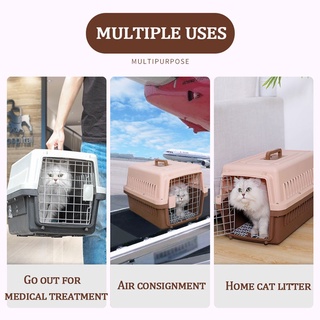 【NewProduct discount】Pet carrier travel cage dog cat crates airline approved pet cage (2)