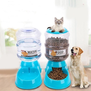 Dog Food¤❃Automatic Pet Dispenser Food Feeder Water Dish Dog Cat 3.8L
