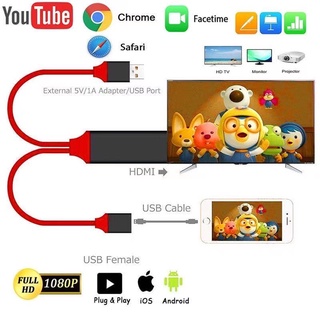 1M Universal Phone to TV 1080P HDMI Cable 3 in 1 Micro USB/HDMI/HML Adapter
