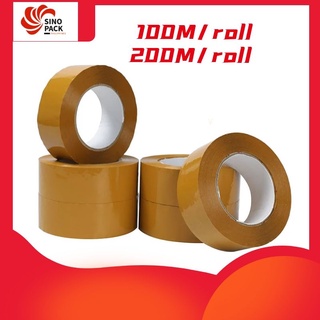 sinopack BOPP packing brown tape 100m/200m adhesive packaging tape carton sealing tape