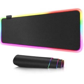 【Spot goods】♚✴☊RGB Colorful LED Light Soft Large Gaming Mouse Pad GMS-WT-5
