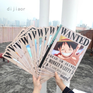 Anime One Piece Pirates Wanted Posters 10pcs/Set