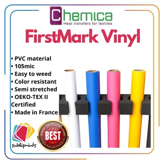 PVC Heat Transfer Vinyl for Tshirt Printing Chemica First Mark Vinyl 20in x 1m Made in France
