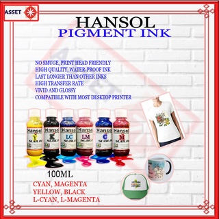 HANSOL INK 100ML SUBLIMATION(CYAN/MAGENTA,YELLOW/BLACK/LIGNT MAGENTA/LIGHT CYAN)