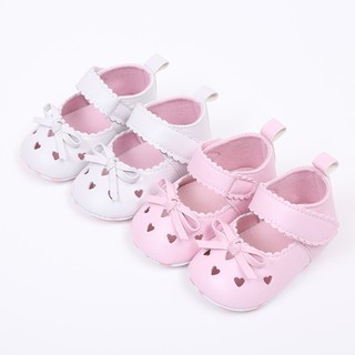 [SKIC] Soft Soled Baby Girl Bowknot Princess Shoes PU Leather Prewalker Crib S