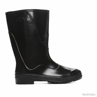 ✻☋【Ready stock】 Camel Ladies Waterproof Rain Boots in Black