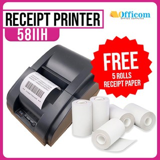 Computers & Accessories▧卐❍Officom 58IIH USB Bluetooth Receipt Printer POS Printer with FREE 5 ROLLS