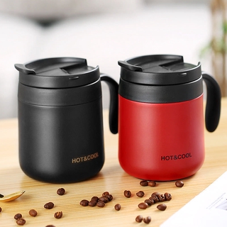 Stainless Steel Coffee Mugs 350ml/500ml TInsulation Water Bottle Cups Drinkware with Handle Double (2)