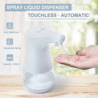 esonmus Automatic Spray Soap Dispenser Disinfectant Mist Touchless Hands-free Infrared Motion Sensor Adjustable Watery Hand Sterilizer Atomizer Waterproof for Bathroom Home Office School
