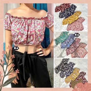 Jessa Floral Crop Top (Free Size: XS-Small)