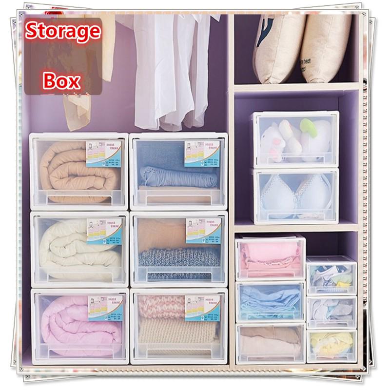 Stackable Storage Box Multipurpose Plastic Wardrobe Drawer Rack