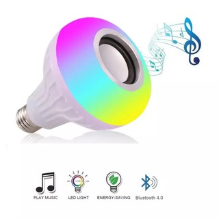 Bluetooth Speaker Smart LED Bulb E27 RGB Light 12W Music Playing Dimmable Wireless Led Lamp