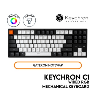 Keychron C1 Mechanical Keyboard (TKL, Wired, RGB, Gateron, Hot-Swap)