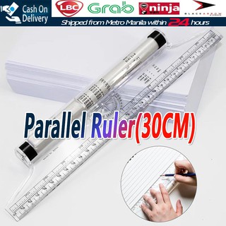 【Fast Delivery】30cm Universal Parallel Ruler Student Design Drawing Roller Ruler Foot Chiban Angle