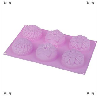【Valley】Silicone Soap Mold Flower Pattern Rectangular Handmade Soap Making DIY Mould