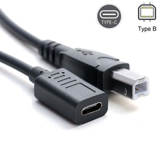 Type-C Printer Cable USB-C 3.1 Female To Type B Male Printer Scanner HDD