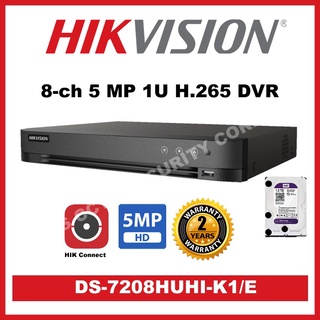 Hikvision DS-7208HUHI-K1/E(S) 8CH 5MP H.265 Pro+ DVR