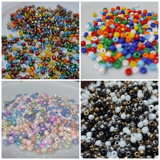 SEED BEADS assorted pastel color glass beads 50 grams per pack (1)