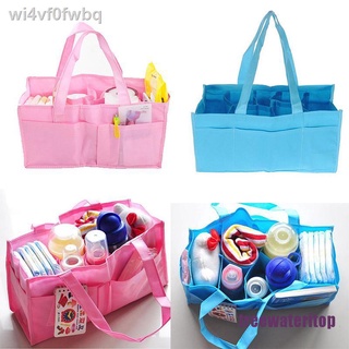 Mother and Baby◐❁✻(itop_hot)Mother Diapers Bag Travel Outdoor Portable Nappy Storage Tote Bag Blue &