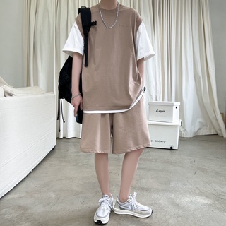 [Shopee] Three-Dimensional Layered-Look T + Loose Version Short Sleeve Shorts