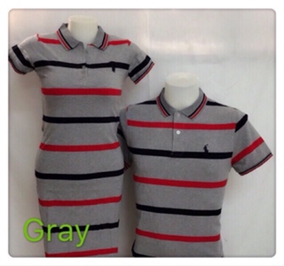 Stripes Men Polo Shirt Polo Dress Cotton couple (4)