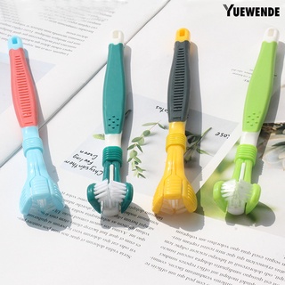 COD Pet Toothbrush Three Sided Multi-angle Cleaning Plastic Dog Soft Bristle Toothbrush for Oral Care