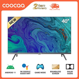 COOCAA NEW [40S7G] 40 Inch 2K DLED Android 11 & Smart HDR-10 TV Netflix & YouTube