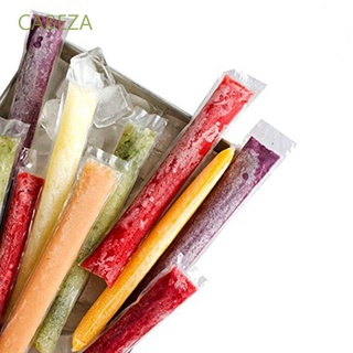CABEZA Outdoor 20pcs Practical Mold Bags Ice Cream Self-sealing Bag Transparent Ice Cream Makers Ice Tray Candy Summer Plastic Ice Lolly/Multicolor