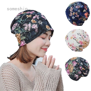 2020 Summer Floral Lace Beanie Hat Chemo Cap Stretch Slouchy Turban Headwear Pretty