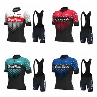 STRAVA Pro Cycling Jersey Set MTB Racing Bike Clothes Summer Mountain Bicycle Clothing Cycling Set Sports Cycling Wear Maillot