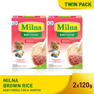 Milna Baby Cereal Brown Rice Twin Pack 2x 120g