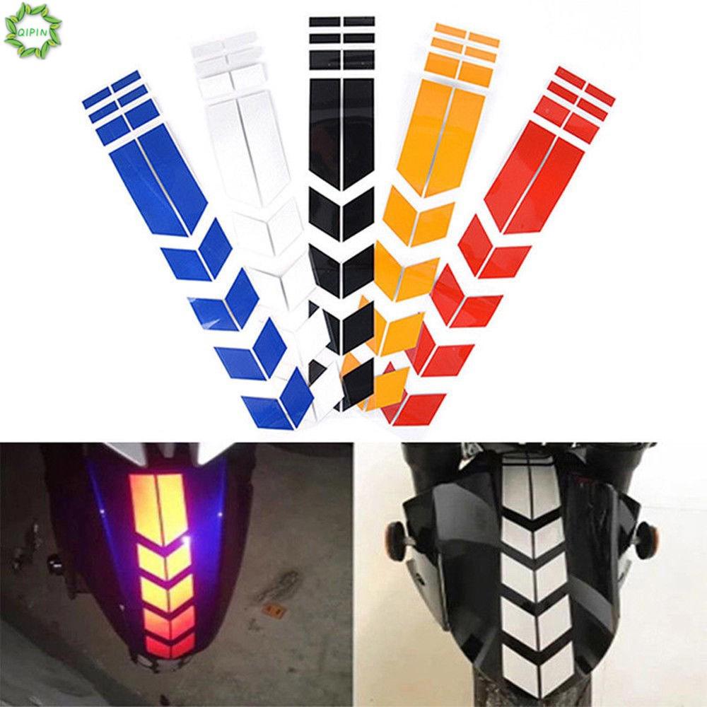 [COD/QIPIN] Car Motorcycle Reflective Arrow Decals Rim Stripe Wheel On Fender Tape Stickers 1pc (1)
