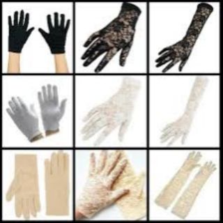 Lace or plain gloves hand glove