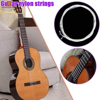 LV 6pcs Classical Guitar Strings Set Classic Guitar Clear Nylon Strings Silver Plated Copper
