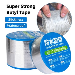 Aluminum Foil Butyl Rubber Tape Super Resistant Waterproof Adhesive Tape For Wall Crack Roof Repair