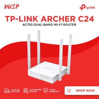 TP-LINK Archer C24 AC750 Dual-Band Wireless WiFi Router | Access Point | Extender Repeater