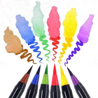 20 Color Premium Painting Soft Brush Pen Set Watercolor Markers Pen Effect Best (5)