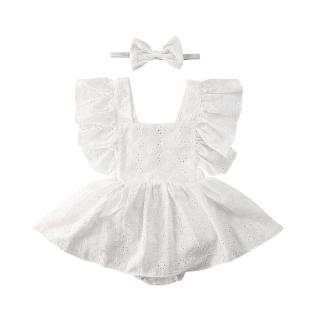 ☀Ready Stock☀Newborn Baby Girl Princess Backless Lace Casual Romper Tutu Dress Outfit (7)