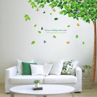 YYDD Green Tree Wall Stickers wallpaper Self-adhesive easy to remove