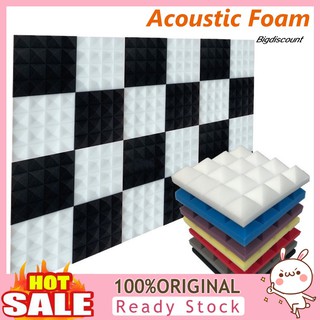 BIG_6Pcs 25x25x5cm Pyramid Studio Acoustic Panel Tile Soundproof Foam Cushion Pad